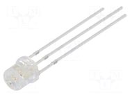 LED; red/yellow; 5mm; 140°; Front: flat; 2.1÷2.6VDC; No.of term: 3 OPTOSUPPLY