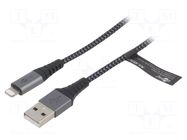 Cable; USB 2.0; Apple Lightning plug,USB A plug; 0.5m; 480Mbps GOOBAY