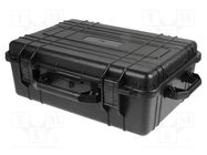 Case; tool case; black; ABS; Body dim: 586x436x216mm; IP67 