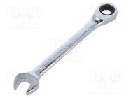 Wrench; combination spanner,with ratchet; 12mm; nickel plated STANLEY