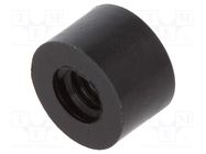 Spacer sleeve; cylindrical; polyamide; M4; L: 5mm; Øout: 8mm; black DREMEC