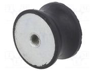 Vibration damper; M10; Ø: 50mm; rubber; L: 30mm; H: 10mm; 2085N ELESA+GANTER