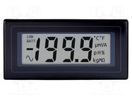 Voltmeter; digital,mounting; 0÷200mV; on panel; snap fastener LASCAR