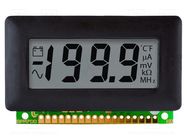 Voltmeter; digital,mounting; 0÷200mV; on panel; snap fastener LASCAR