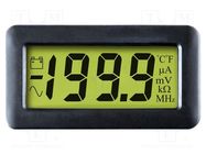 Voltmeter; digital,mounting; 0÷200mV; on panel; LED; 3,5 digit LASCAR