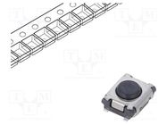 Microswitch TACT; SPST-NO; Pos: 2; 0.05A/12VDC; SMT; 1.6N; 1.4mm C&K