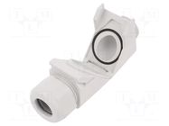 Cable gland; angular; M25; 1.5; IP68; polyamide; grey; HSK-W HUMMEL