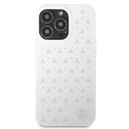 Mercedes Silver Stars Pattern Case for iPhone 13 Pro Max - White, Mercedes
