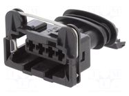 Connector: automotive; plug; female; JPT; PIN: 4; for cable; black TE Connectivity