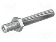 Connector: 6mm banana; plug; Connection: M6,screw; 50mm; Medical STÄUBLI