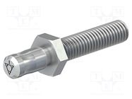 Connector: 6mm banana; plug; Connection: M6,screw; 40mm; Medical STÄUBLI