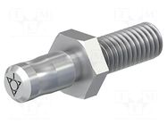 Connector: 6mm banana; plug; Connection: M6,screw; 30mm; Medical STÄUBLI