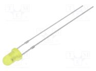 LED; 3mm; yellow; blinking; 1120÷1560mcd; 60°; 3÷5V; 20mA; 1.8Hz 