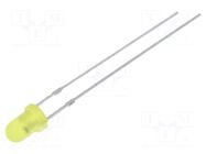 LED; yellow; 3mm; blinking; 1120÷1560mcd; 60°; 3÷5VDC; 20mA; 1.8Hz OPTOSUPPLY