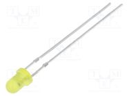 LED; 3mm; yellow; blinking; 220÷330mcd; 60°; 3÷5V; 20mA; 1.8Hz 