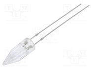 LED; 5mm; blue; candle light effect; 150÷220mcd; 100°; 2.5÷5V; 20mA OPTOSUPPLY