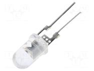 LED; blue; 5mm; 14400÷18000mcd; 40°; Front: convex; 3.3÷3.8VDC OPTOSUPPLY