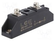 Module: diode; single diode; 1.8kV; If: 46A; M01H; Ufmax: 1.45V; 72A 