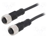 Cable: for sensors/automation; PIN: 5; M12-M12; 2m; plug; plug; 60V AMPHENOL LTW