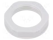 Nut; PG29; polystyrene; 46mm; light grey; Thread: PG; with flange LAPP