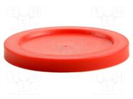 Top cartridge cap; red; push-in; for dispensing cartridges FISNAR