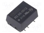 Converter: DC/DC; 0.5W; Uin: 4.5÷5.5V; Uout: 12VDC; Iout: 42mA; SMT RECOM