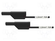 Test lead; 16A; banana plug 4mm,both sides; Urated: 1kV; Len: 1.5m SCHÜTZINGER