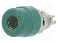 Connector: 4mm banana; socket; 32A; 60VDC; green; screw; -25÷85°C HIRSCHMANN T&M