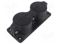 Multigate grommet; black; Holes no: 2; -40÷90°C; UL94V-0; 8÷67mm TRELLEBORG