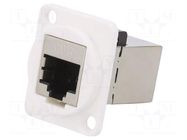 Coupler; FT; Cat: 6; shielded; 8p8c; RJ45 socket,both sides CLIFF