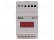 Voltmeter; digital,mounting; 100÷300V; for DIN rail mounting F&F