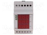 Voltmeter; digital,mounting; 100÷265V; for DIN rail mounting F&F