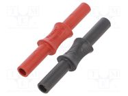 Connector: 4mm banana; adapter; 10A; 1kVAC; red and black POMONA