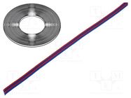 Wire: ribbon; TLWY; 4x0.22mm2; stranded; Cu; unshielded; PVC; 150V TECHNOKABEL