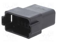 Connector: wire-wire; plug; male; PX0; for cable; PIN: 12; black 