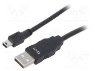 USB A - MINI-B 1.0M BLACK 