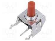 Microswitch TACT; SPST-NO; Pos: 2; 0.01A/32VDC; THT; 1.3N; 9.9mm C&K