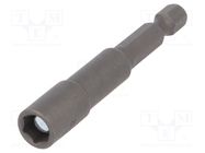 Screwdriver bit; 6-angles socket; Socket: HEX 7mm; with magnet WERA