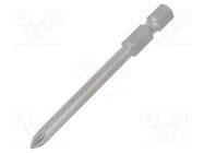 Screwdriver bit; Phillips; PH1; Overall len: 70mm WERA