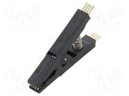 Test clip; black; gold-plated; SO8,SOIC8,SOJ8; 10mm; max.150°C 