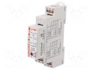 Relay: installation; bistable,impulse; DPDT; 16A; 90x17.5x64.6mm RELPOL