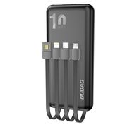 Dudao K6Pro Universal 10000mAh Power Bank with USB Cable, USB Type C, Lightning Black (K6Pro-black), Dudao