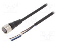 Connection lead; M12; PIN: 4; straight; Len: 2m; plug; 4A; XS2; PVC OMRON