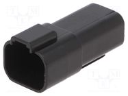 Connector: wire-wire; plug; male; PX0; for cable; PIN: 4; black; IP68 BULGIN