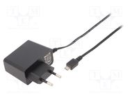 Power supply: switching; mains,plug-in; 5VDC; 2A; 10W; Plug: EU POS