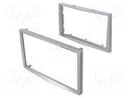 Radio frame; Opel; 2 DIN; light silver 