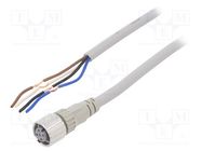 Connection lead; M12; PIN: 4; straight; 10m; plug; 250VAC; 4A; XS5F OMRON