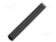 Heat shrink sleeve; 4: 1; 8mm; black; Diam.after shrinking: 2mm HELLERMANNTYTON