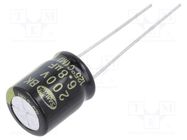 Capacitor: electrolytic; THT; 6.8uF; 200VDC; Ø10x12.5mm; ±20% SAMWHA