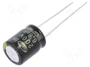 Capacitor: electrolytic; THT; 6.8uF; 200VDC; Ø10x12.5mm; ±20%; BK SAMWHA
